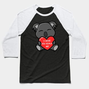 Koalified Valentine Cute Koala Valentine Funny Pun Baseball T-Shirt